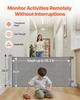 Retractable Baby Gate, Extends to 1430 mm Wide, 795 mm Tall, with Security Lock, Easy to Use, Walk Through Without Tripping, Mesh Dog Gate for Stairs,