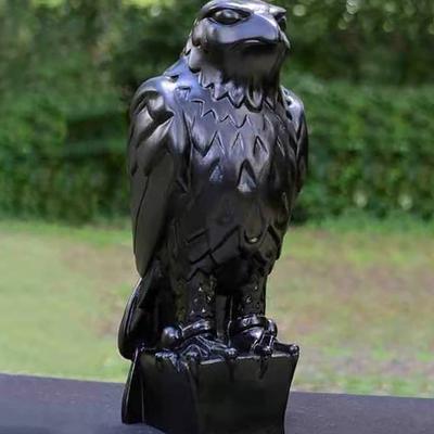 1 Bucată Statuie Șoimul Maltez Decorațiuni pentru Raft Rășină Neagră Sculptură din Rășină Făcută Manual