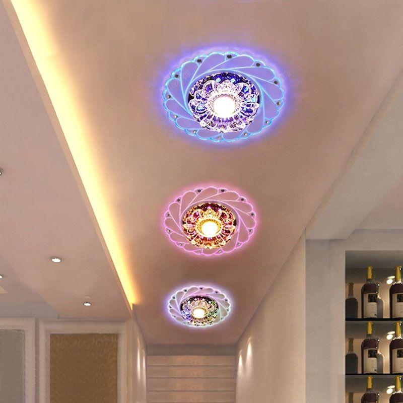 Moderne Krystall LED Sparelys Sterkt Taklys Lampe Armatur Lysekrone 3w