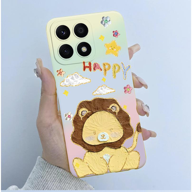 For Huawei Honor X8a Case HonorX8a Soft TPU Silicone Cover Cute Cartoon Panda Phone Case For Honor X6a HonorX6a Plus Coque Funda