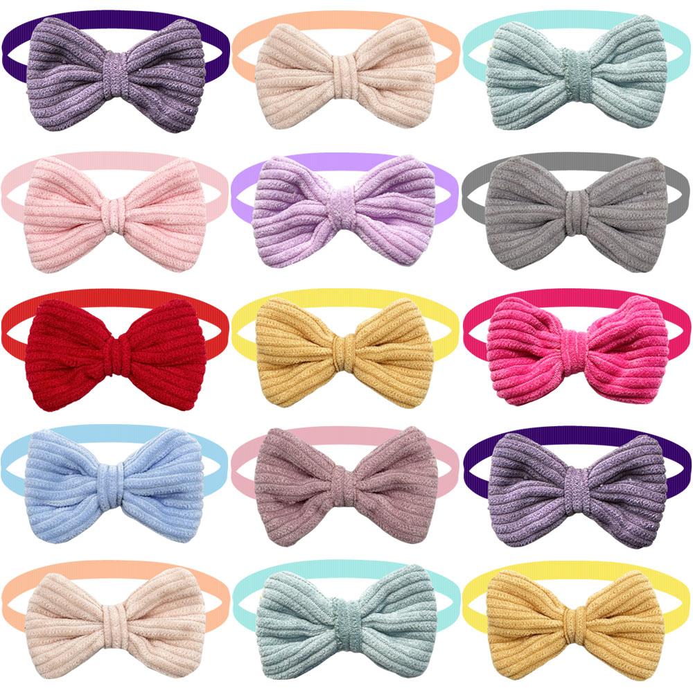 

50/100PCS 2025 Dog Bow Ties Grooming Adjustable Solid Bowknot Dog Bowties Neckties Pet Accessories Free Shipping Items 50pcs