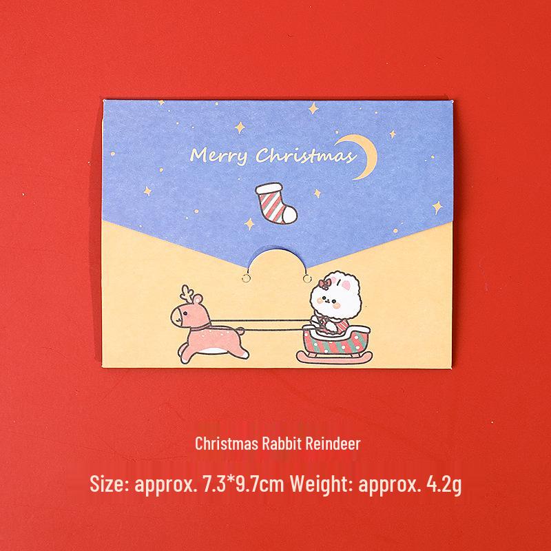 Cartoon Christmas & Holiday Greeting Cards with Envelopes - DIY Folding for Birthday & New Year Wishes