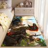 Epic Dinosaur Adventure Scene Rug - Non-slip Rug Suitable for Living Room and Bedroom Sofas.