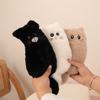 Kawaii Stationery Storage Bag Funny Cat Plush Cat Stationer Bag  School Supplies