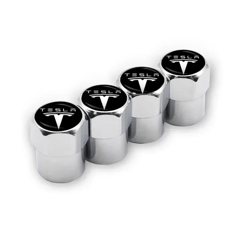 

Car Sticker 2025 New Tesla 4pcs Automotive Tire Valve Stem Cap Bolt Type Aluminum Leak-proof Valve Cap For Tesla Model 3 S X Y 2 срібний