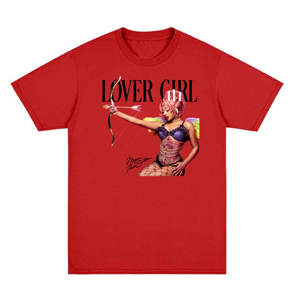 LOVER GIRL T-SHIRT Megan Thee Stallion NEW Album Graphic Printing 100%Cotton High QualityTee-shirt Summer O-neck FemaleMale Tees