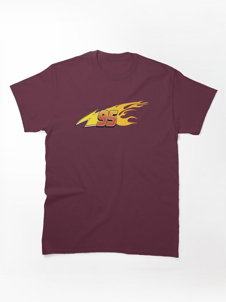 NASCAR Cup Series Lightning McQueen Team 95 Flames LEFT SIDE Classic Unisex T-Shirt