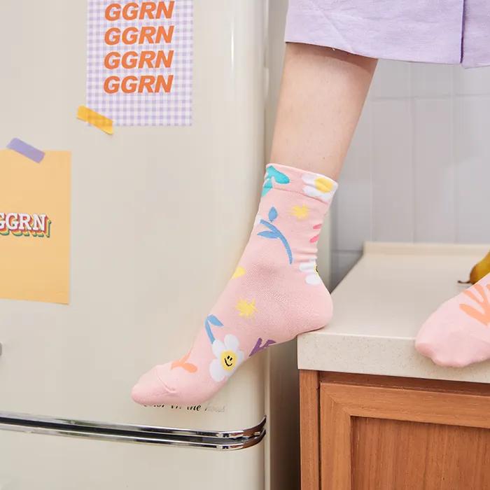 GGRN Women's Fashion Socks_W-L-264 Matisse Smile Fleur