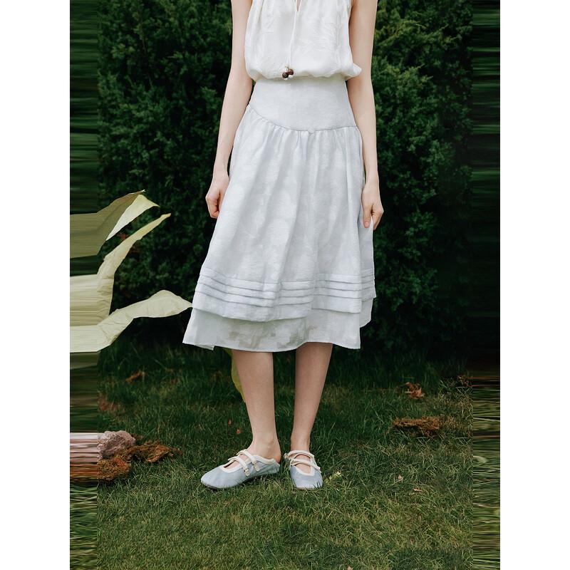 ELLE ESTER HSU French Print A-line Skirt L