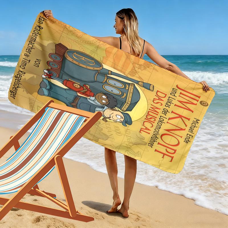Jim Knopf Towel, Large Soft Quick Dry Towel for Beach Camping Swimming