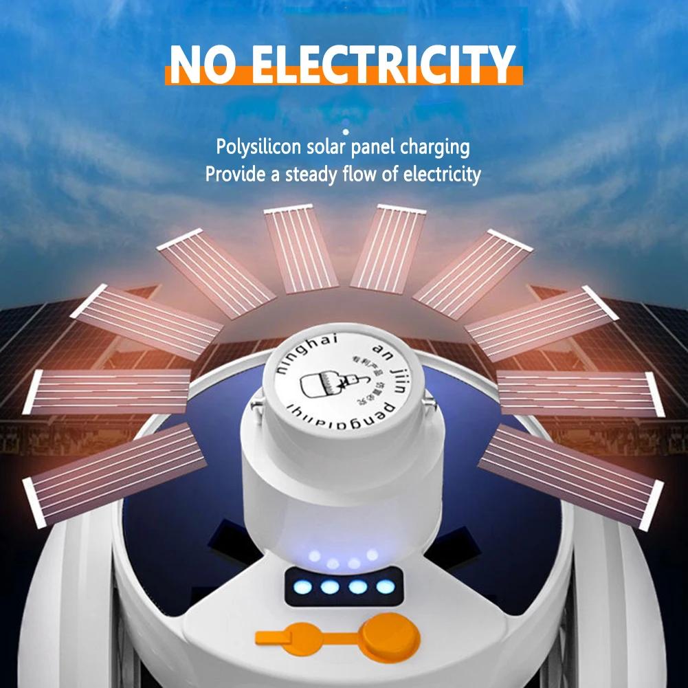 Solar LED Camping Light Tent Solar Soccer Light Bulb Searchlights USB DC Rechargeable 500LM Portable Lantern Camping Supplies