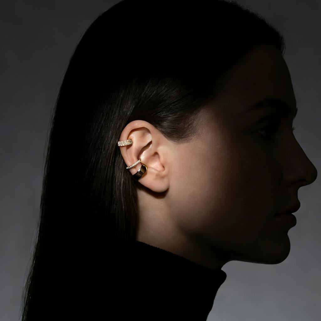 3 Pcs/Set Rhinestone C-Shape Clip Earrings for Women No Piercing Earbone Fake Cartilage Ear Cuffs Earring Party Jewelry Gift