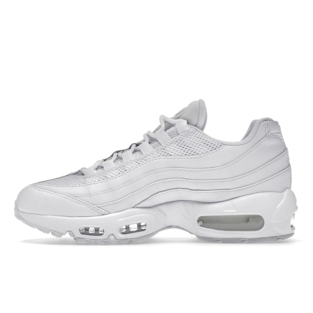 Nike  Air Max 95 Next Nature Triple White Women Sneakers Metallic-Silver DH8015-100