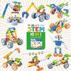 AMYCOOL Assembly Toy Car Set Drill Toy Carpenter Robot Helicopter Popular DIY Toy Boys Girls Elementary School 3D Puzzle Transformable Car Tool Set