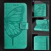 Suitable for iPhone 17 PRO Embossed Large Butterfly Case, Apple 15/16, Samsung S25U Card Slot Flip Leather Case