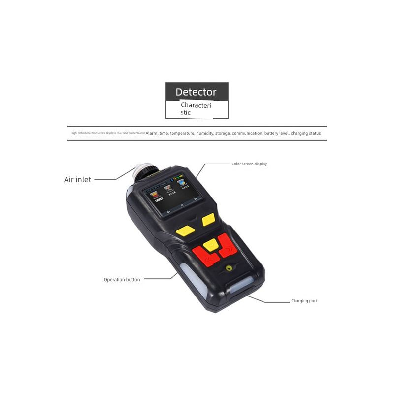 Portable Pump-Type Four-In-One Gas Detector, Zirconia Analyzer, Hydrogen, Liquefied Gas, Ammonia, Toxic Gas