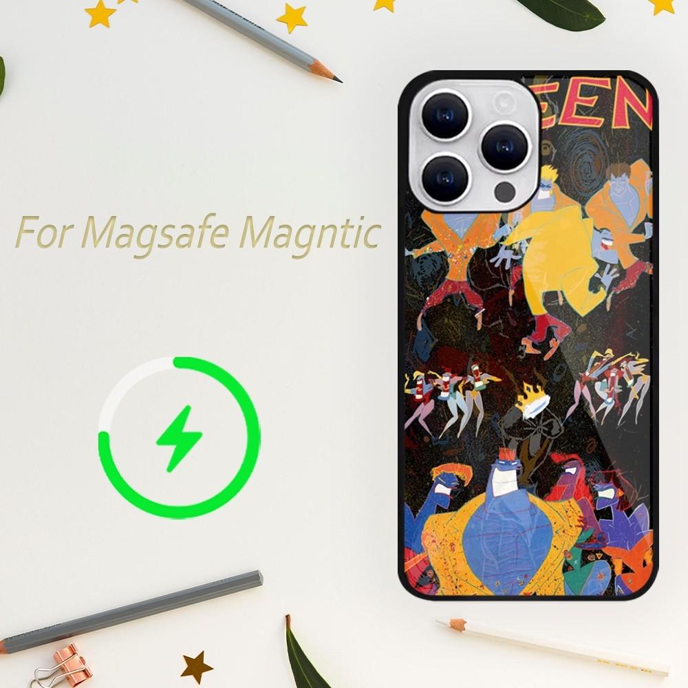 

Чехол для телефона Queen Band для iPhone 15 14 13 12 11 Plus Pro Max Magsafe с магнитной беспроводной зарядкой iPhone14pro