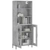 Highboard Betongrau 69,5x34x180 cm Holzwerkstoff