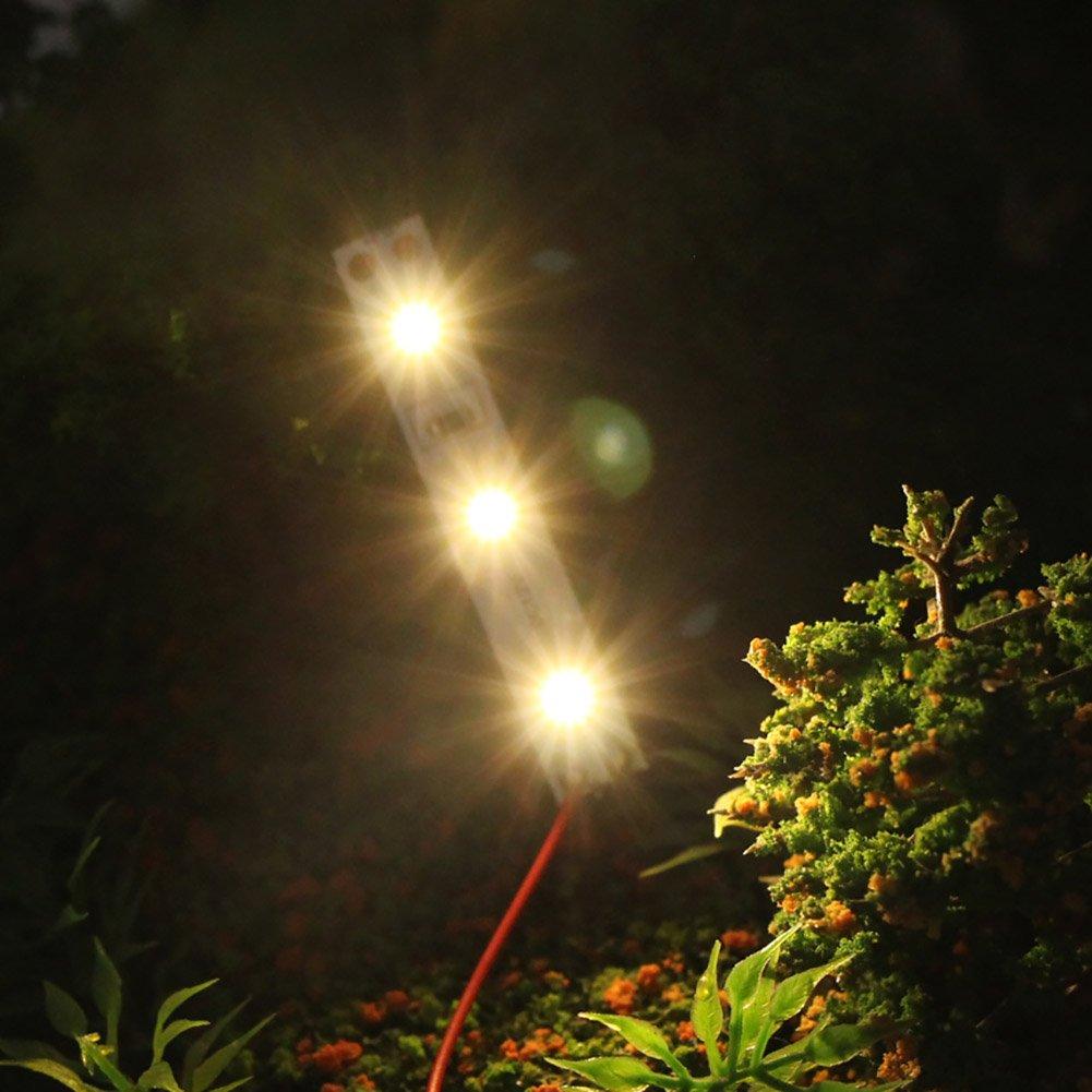 Warm White LED Flexible Strip Light for Diorama 50mm Strip LEDs 12V Decoration, (10-Pack), Wired,