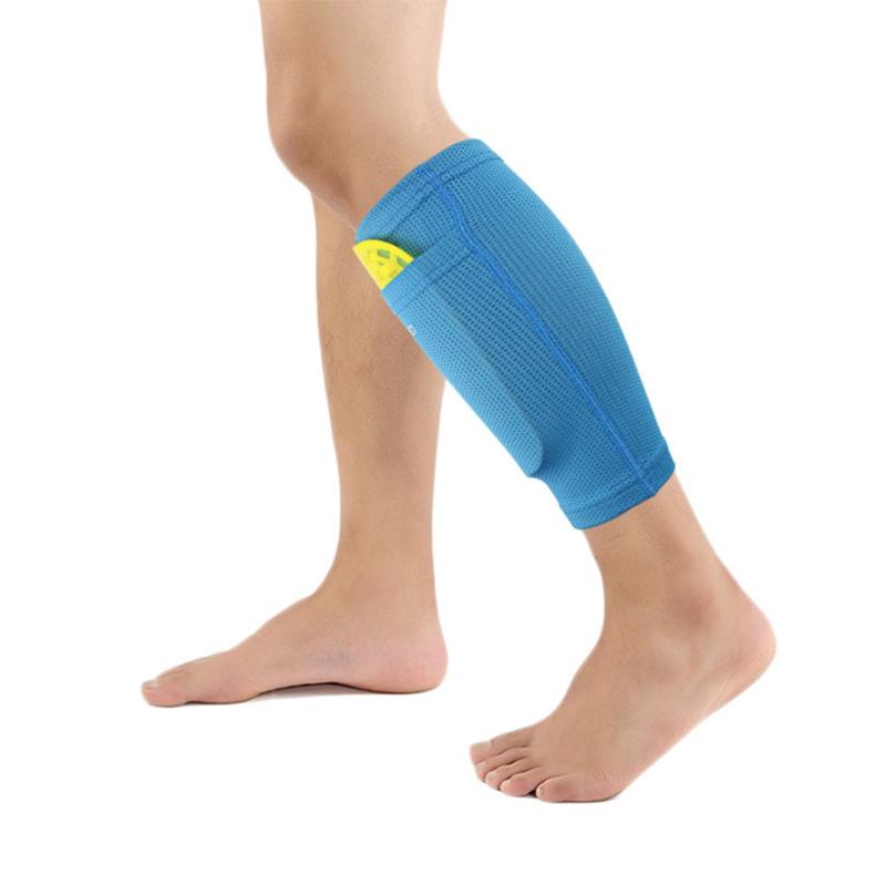 Breathable Soft Adult Men Football Leg Shin Guard Sock Insert Type Soft Leg Support