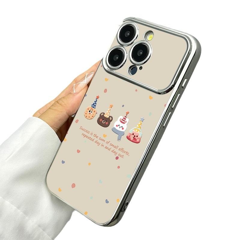 Applicable to Apple 11promax new ins mobile phone case iPhone11pro cute little animal electroplating 11/1