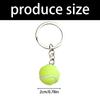 Realistic Tennis Keychain Accessory For Sports Fan Lightweight Portable Design Alloy Materials Keyring Creative Gift
