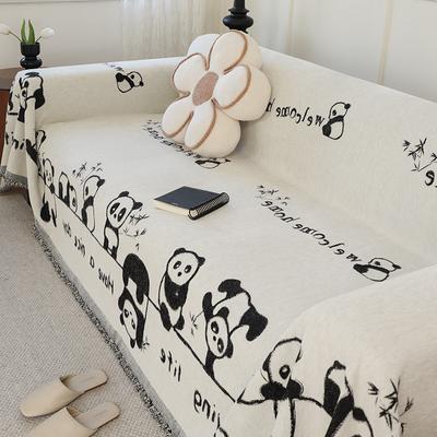 Cartone Animato Creativo Panda Telo Divano Ciniglia Ispessito Antiscivolo Copridivano Copertura Universale All-Inclusive Coperta Cuscino Antigraffio