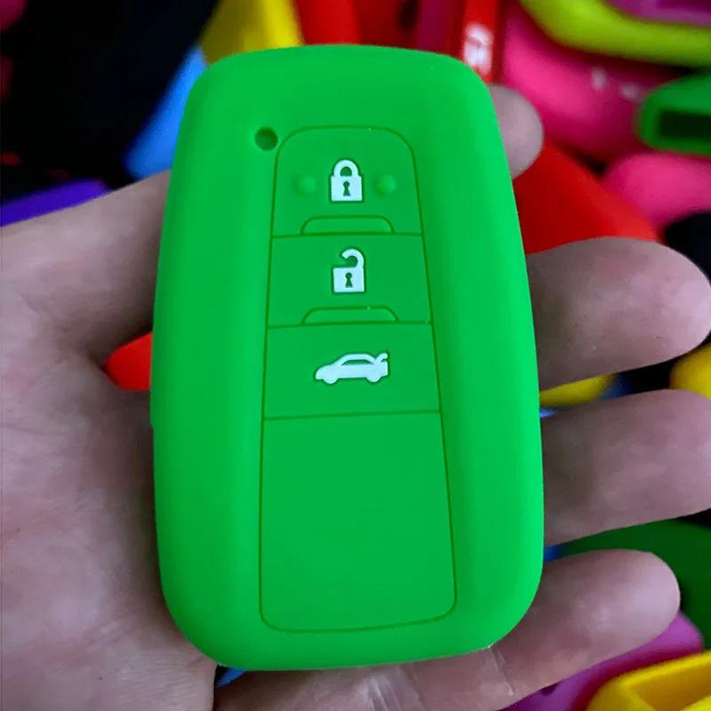 silicone car key cover case for toyota Camry new Prado Avalon Remote Fob Cover 3 Button 2017 2018 2019