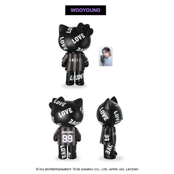 ATEEZ X HELLO KITTY Black Series / Love Figure T-shirt Photo Cards Set / Pre-Order