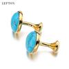 High-End Gem Cufflinks Men'S Turquoise French Shirt Exquisite Business French Shirt Cufflinks Formulated