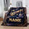 Bayern Munich Galaxy Artwork Customize Your Name Blanket Multi-purpose Personalized Blanket Comfortable for Bedding Living Room Bed Office Chair
