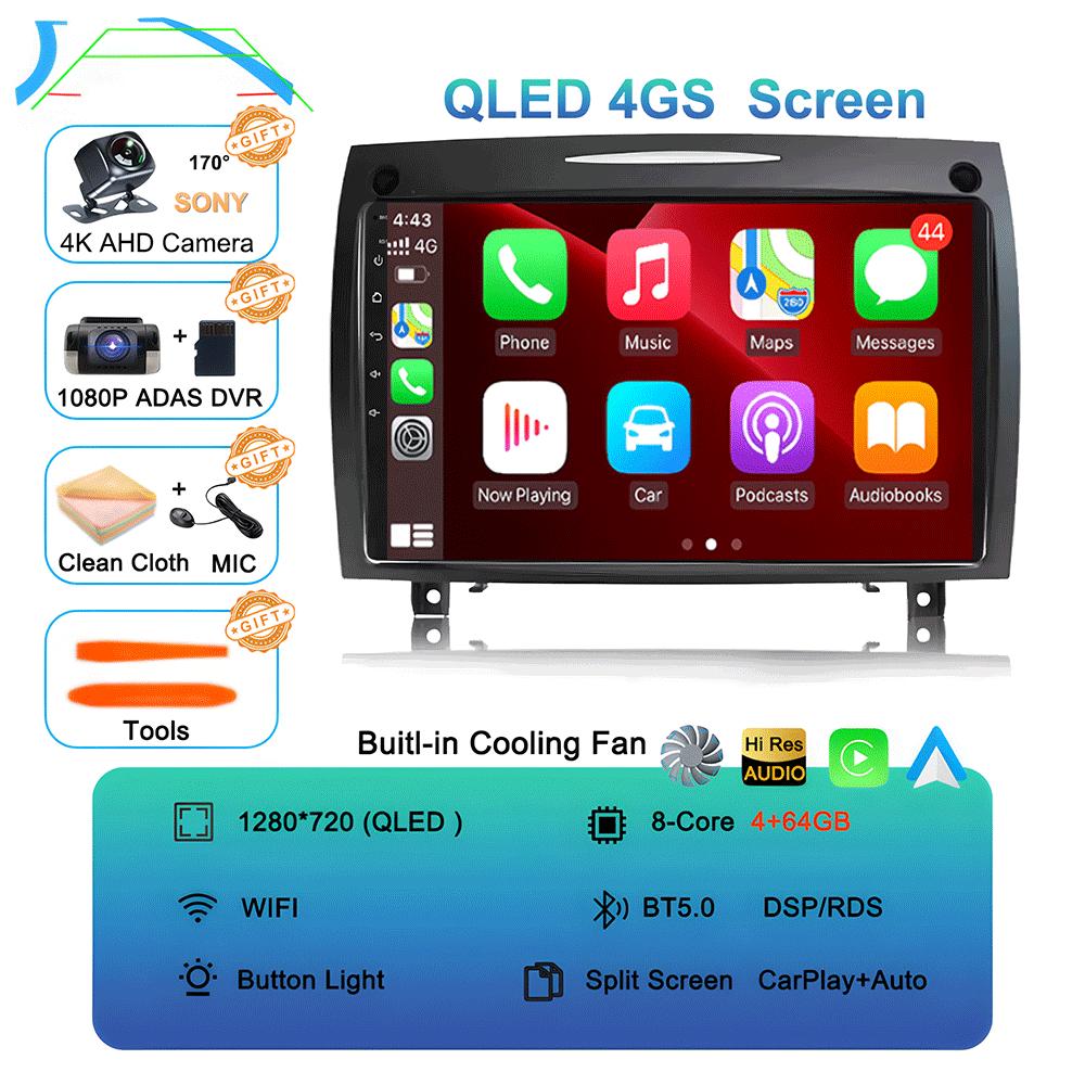 Android 14 For Mercedes Benz SLK class R171 SLK200 SLK280 SLK300 2000-2011 Car Radio Multimedia Video Player Navigation GPS