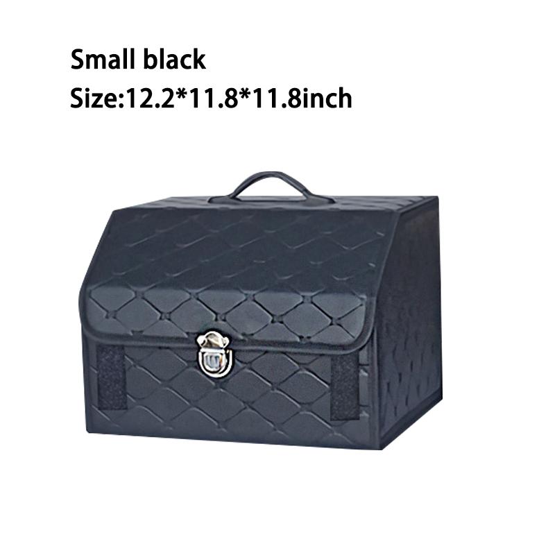 PU Leather Car Trunk Organizer Box Folding Large Capacity Auto Multiuse Tools Storage Bag Auto Accessories Storage Bag