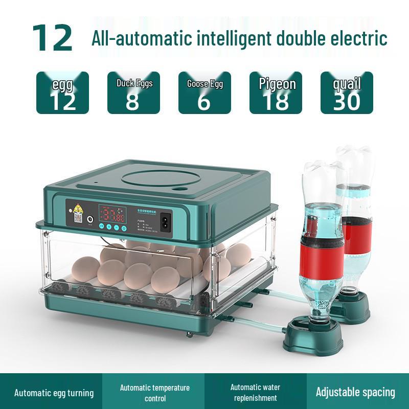 Compact Intelligent Egg Incubator for Home - Automatic for Chicken, Duck, Goose Eggs