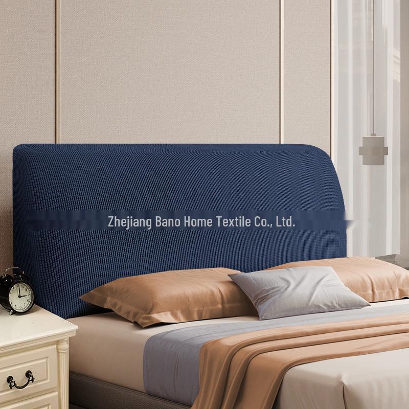 Nordic Style Elastic Bed Head Cover - Full, Removable, Washable, Solid Color, Soft, Dust-Proof Cover