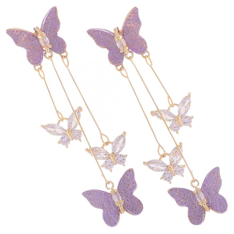 1 Paar Leichte Schmetterlings-Quasten-Ohrstecker Für Damen