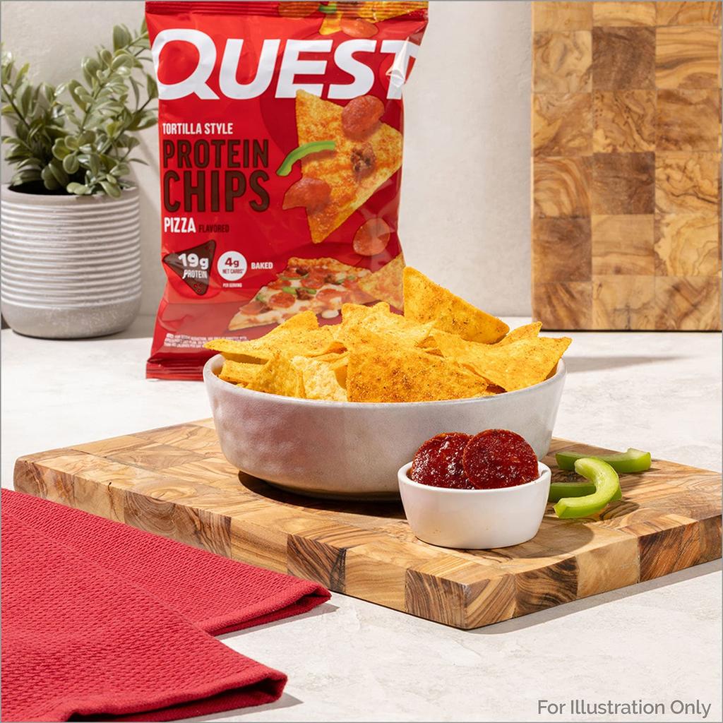 Quest Nutrition, Tortilla-style Protein Chips, Pizza, 8 Packs, 32g (1.1oz) Each