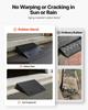 Driveway Curb Ramp, 3.175 Tons Load Capacity, 17.8 cm Rise Height Heavy Duty Curbside Bridge Ramp with Drainage Tank for Wheelchairs, Strollers,