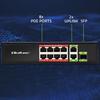 Qoltec Przełącznik sieciowy SWITCH FAST Ethernet PoE 8x RJ45 PoE 2x RJ45 Uplink 1x SFP | 120W | 1000 Mb