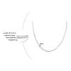 3-5mm Dames Visgraat Ketting, Roestvrij Staal Zilverkleurig Sleutelbeen Ketting Choker Collier