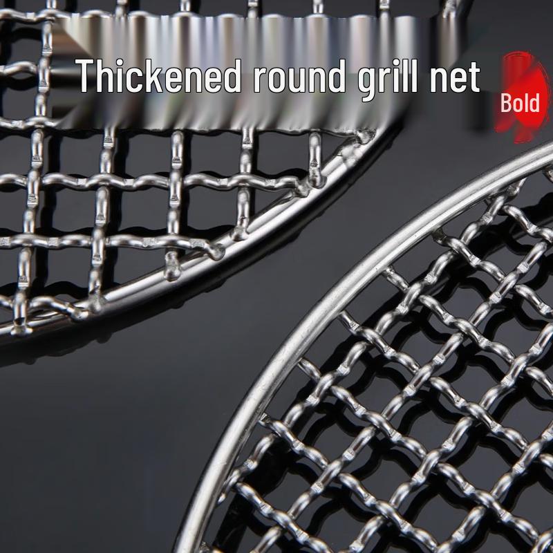 Rundes Grillnetz aus Edelstahl