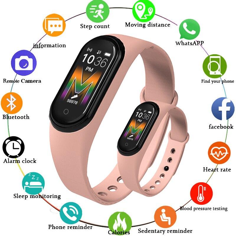 M5 Pulsera inteligente Fitness Traker Frecuencia cardíaca IP67 Reloj  inteligente impermeable Salud Deporte Pulsera inteligente Mujer  Dispositivos portátiles comprar a buen precio — entrega gratuita, reseñas  reales con fotos — Joom