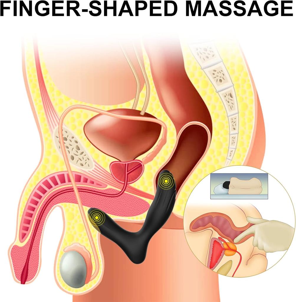 Prostate Vibrating Massager Anal Toys with Remote Control Personal P Spot Male Vibrator Rechargeable Butt Plug with 10 Vibrations Sex Toys