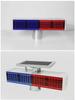 Solar-Powered Red & Blue Strobe Traffic Warning Light for Construction Zones and Intersections