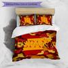 Spain Football Printed Bedding 3 Piece Set Cozy Breathable Bed Cover Set As Housewarming Holiday Gift