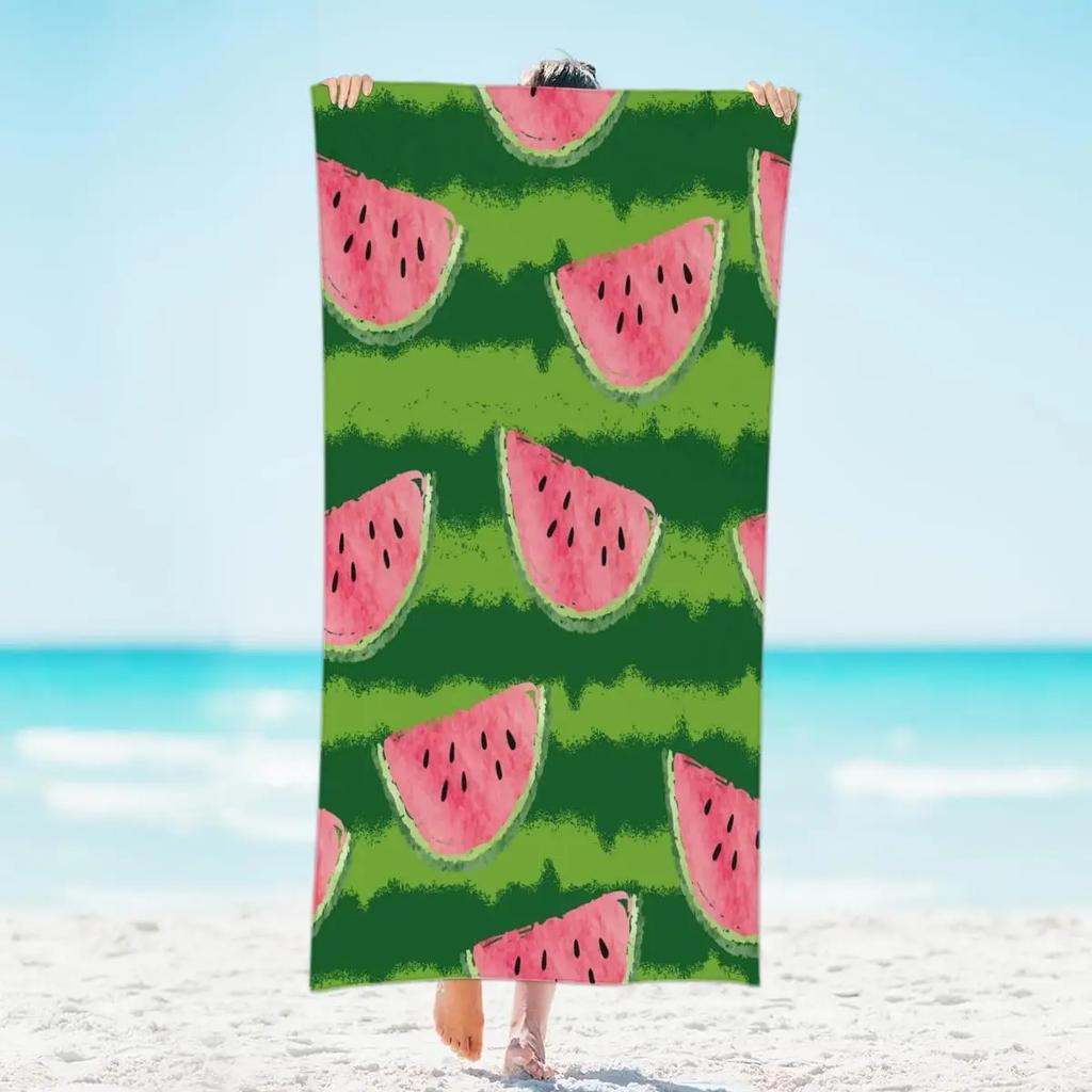 Sweet Watermelon Microfiber Fruit Beach Towel - Sand Free Quick Dry Lightweight Large Oversized Travel Bath Towel