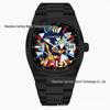 Montre Quartz Cartoon Graffiti Tendance Nationale: Grand Cadran pour Enfants et Hommes