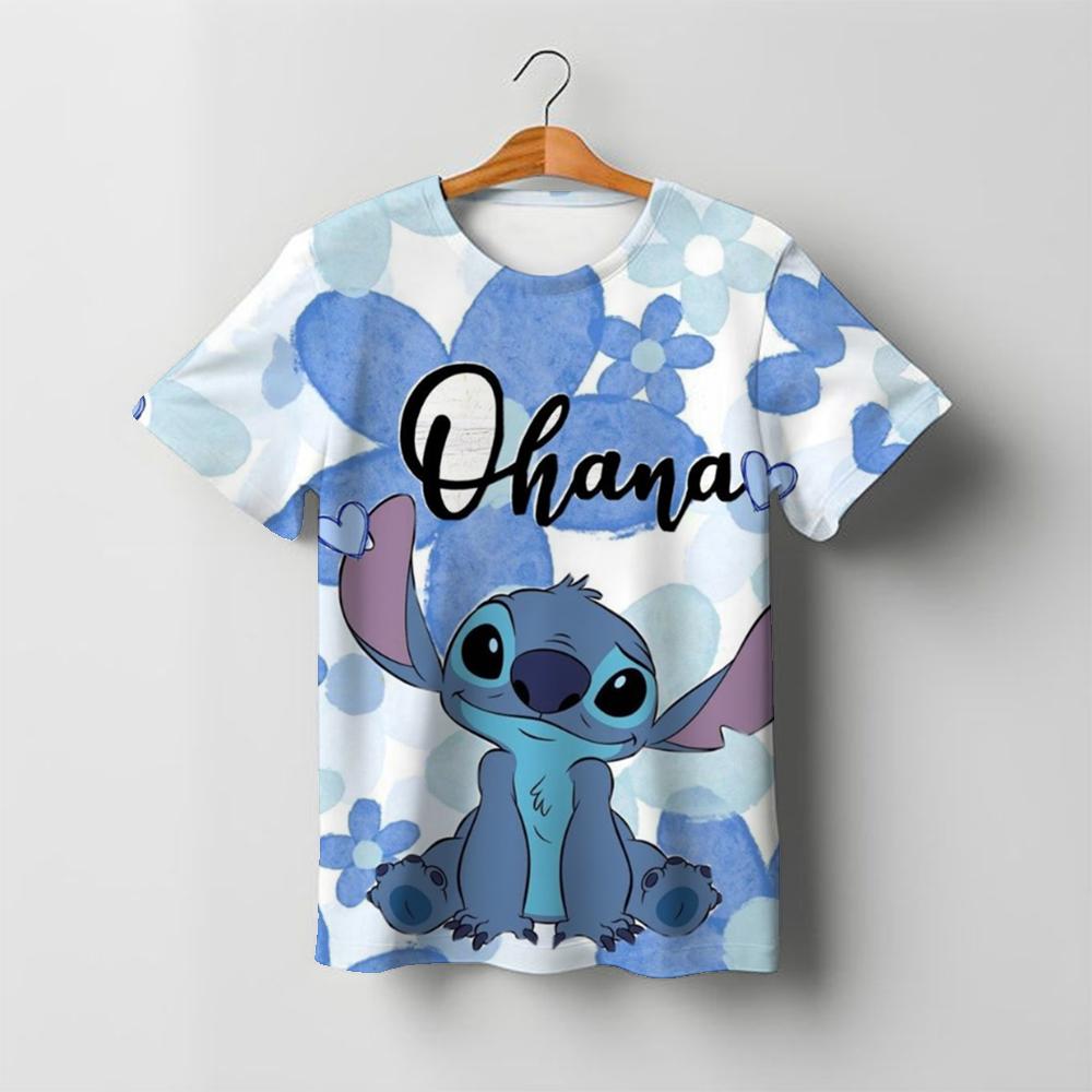 Camiseta Kawaii de Stitch para Niña Ropa de Niña Ropa para Niños Pequeños Camisetas para Niños 2026 Verano Manga Corta Camisetas de Dibujos Animados para Niños Niños