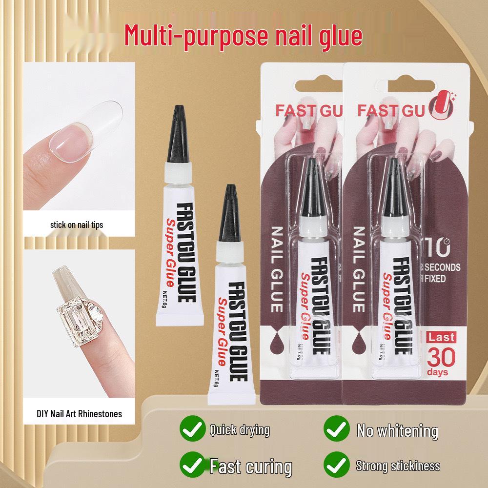 

Твердый клей для ногтей высокой вязкости в виде рисового зерна для накладных ногтей | Быстросохнущий, долговечный, многофункциональный для страз