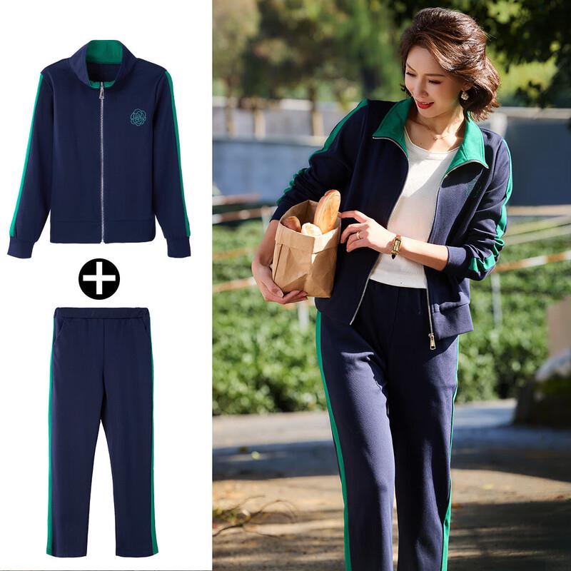 

Комплект спортивной одежды для женщин среднего возраста Baolianduo на весну/осень 2XL